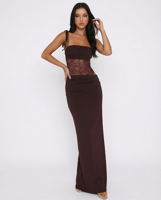 ASTRID | Lace Panel Maxi