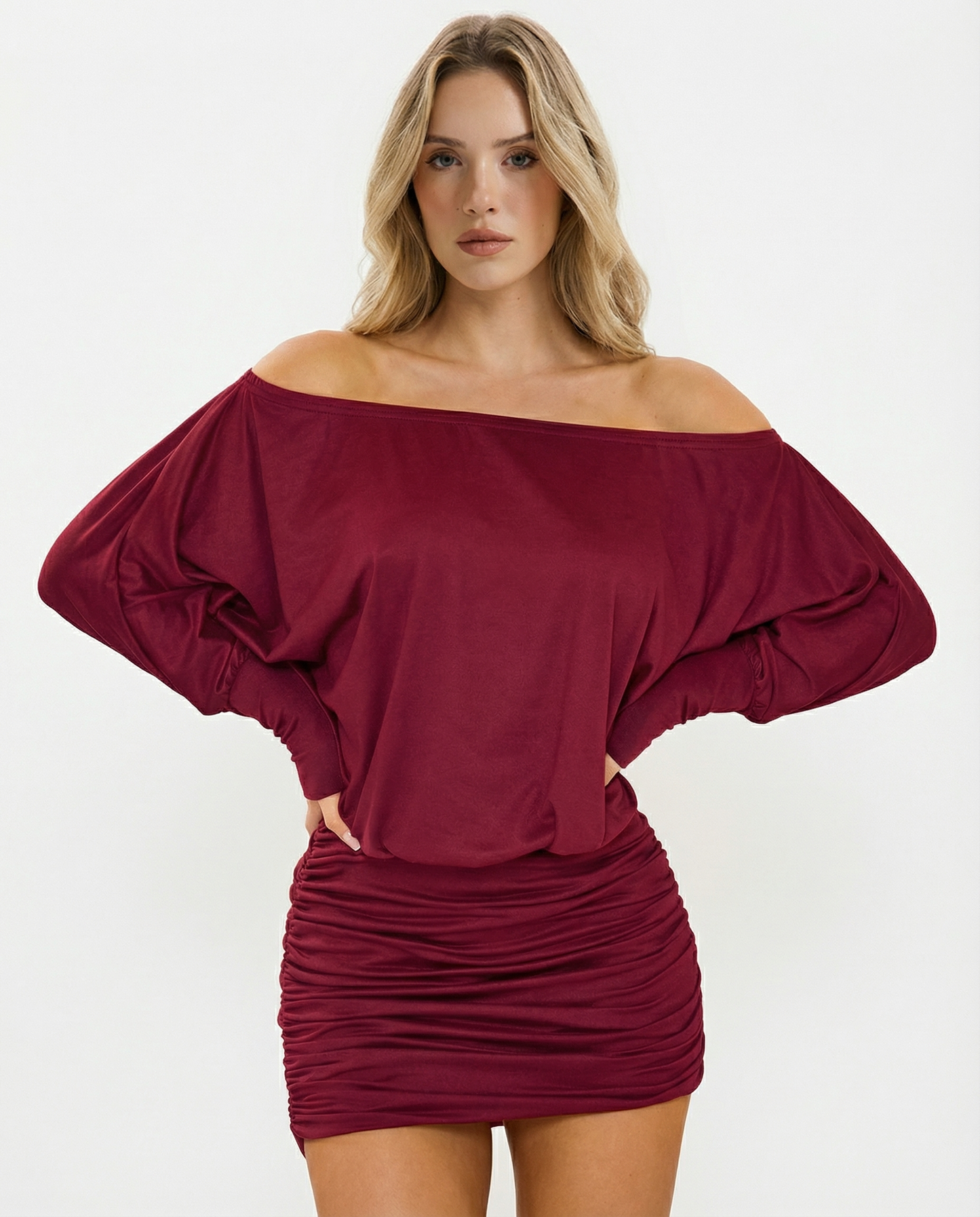 ASTRID | SOLA Ruched Mini Dress