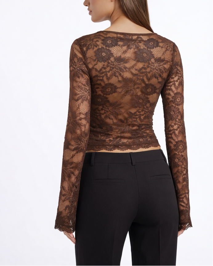 Top à manches longues Lace Affair