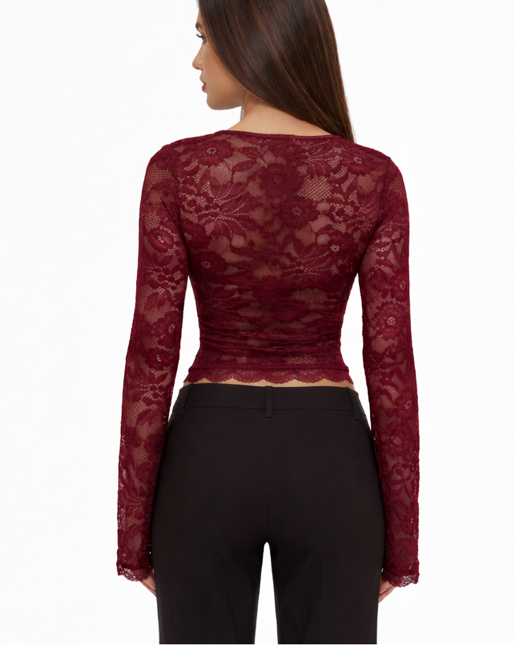 Top à manches longues Lace Affair
