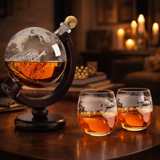 Bouteille de whisky - Édition carte du monde