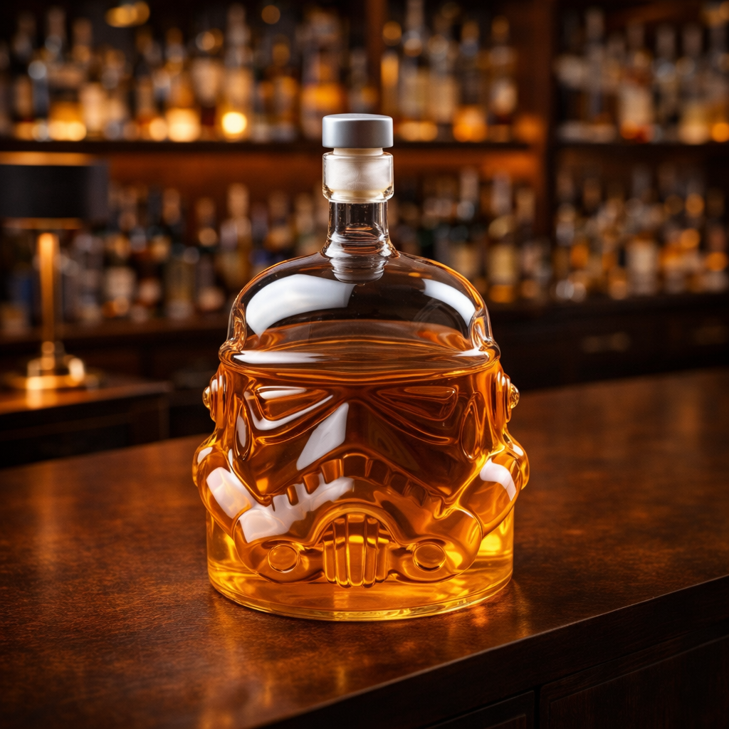 Bouteille de Whisky - Ensemble de Bouteilles et de Verres