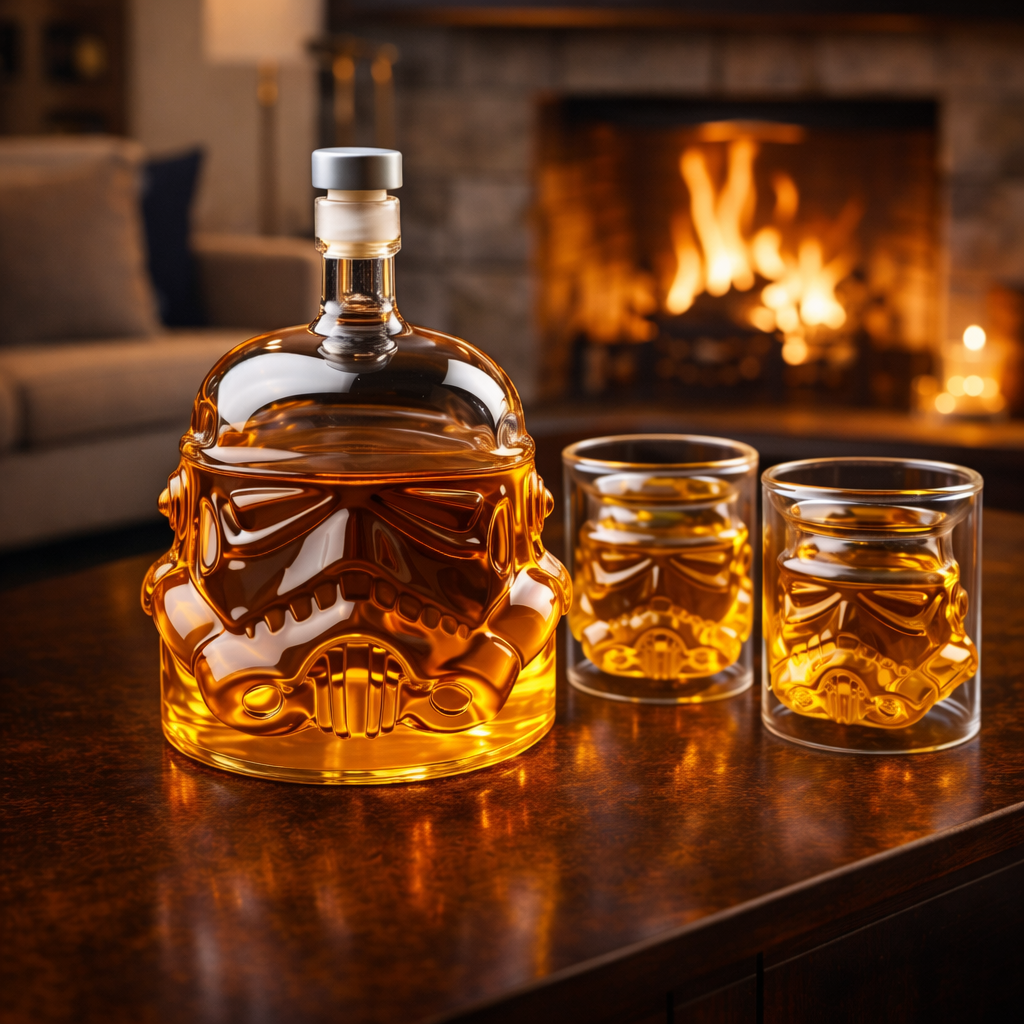 Bouteille de Whisky - Ensemble de Bouteilles et de Verres
