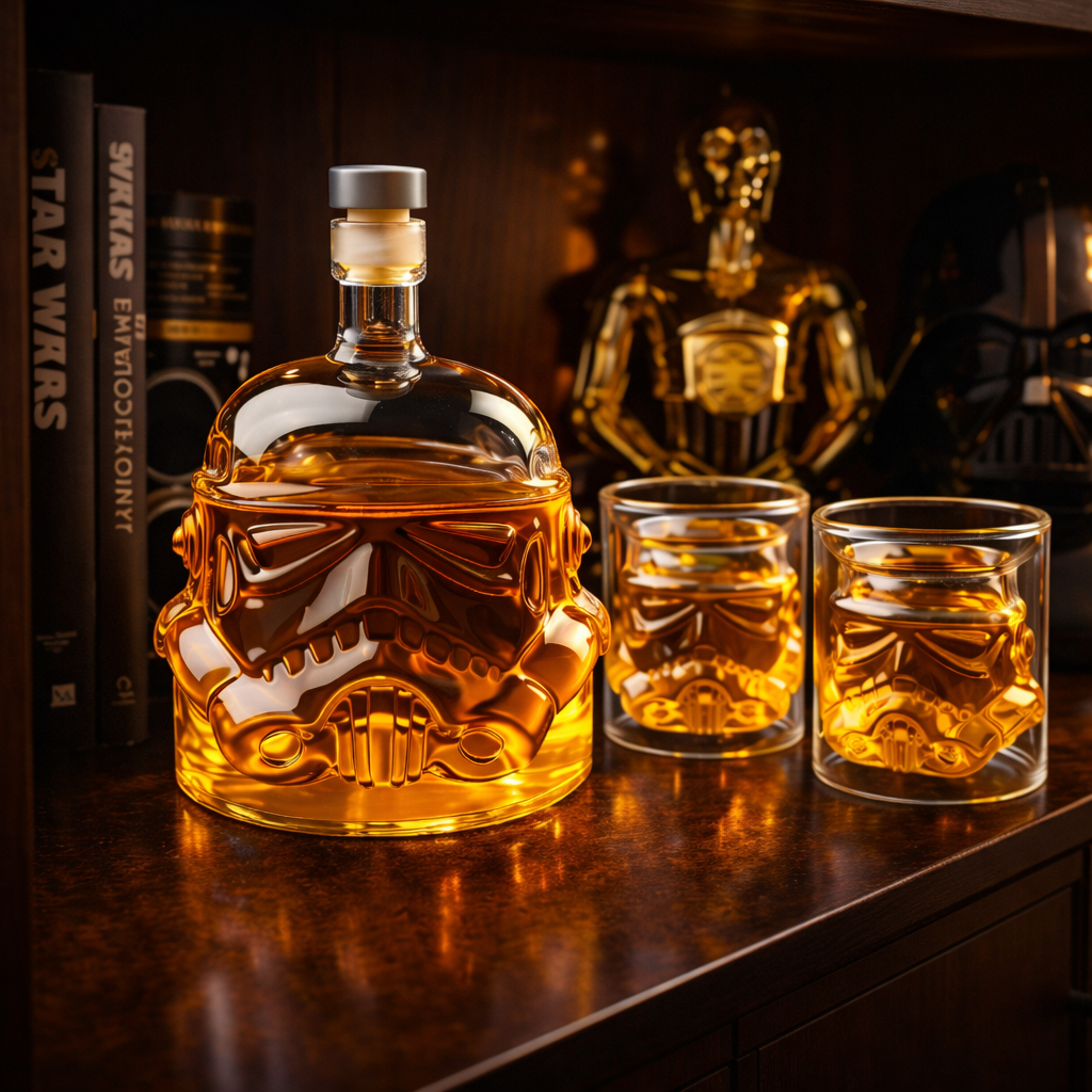 Bouteille de Whisky - Ensemble de Bouteilles et de Verres