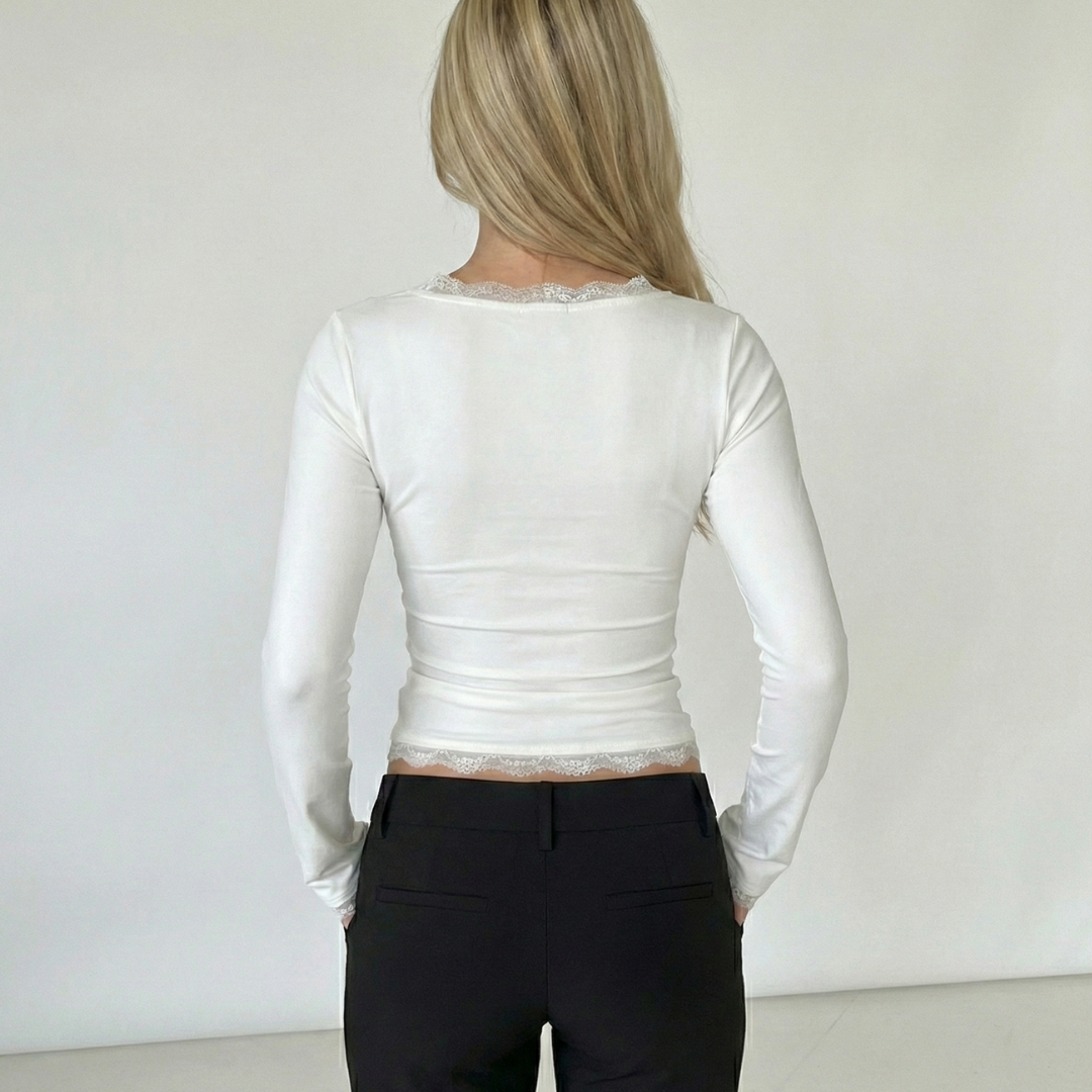 ASTRID | Lace Trim Top