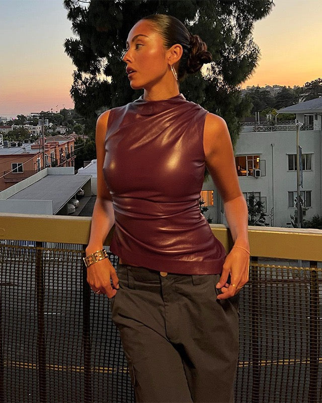 ASTRID | Luxe Leather Top