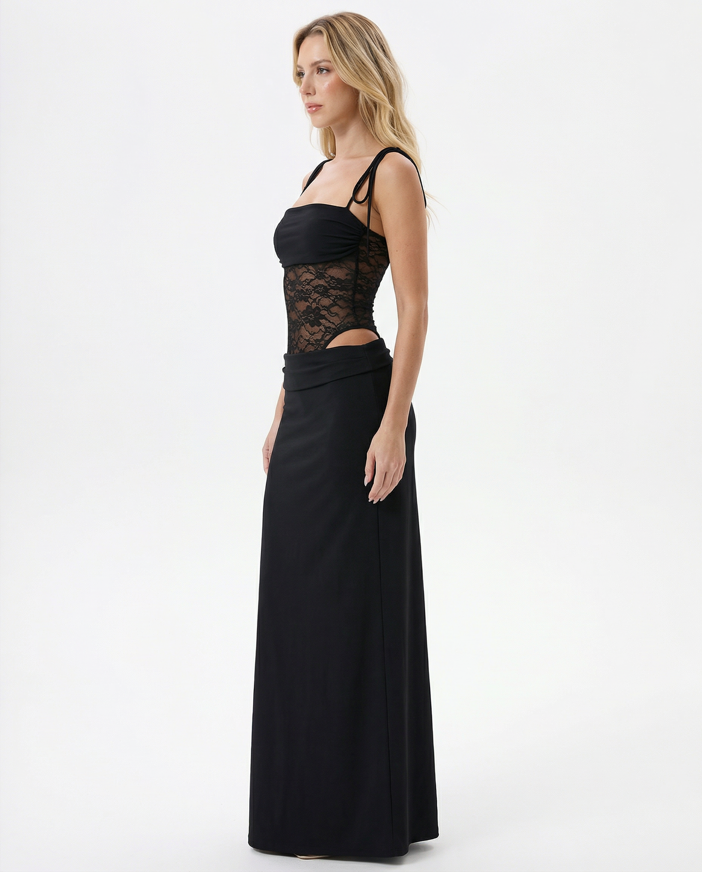 ASTRID | Lace Panel Maxi