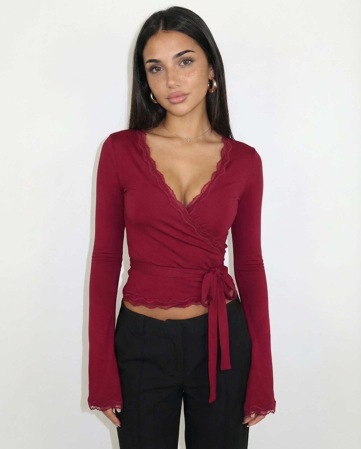 ASTRID | Lace Wrap Top 