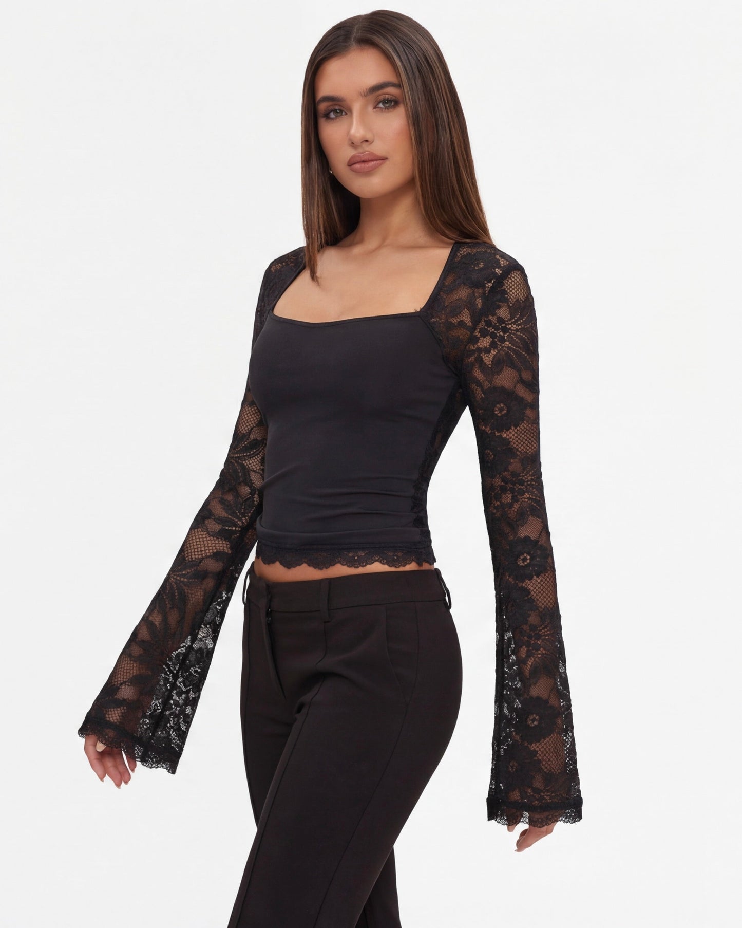 Top à manches longues Lace Affair