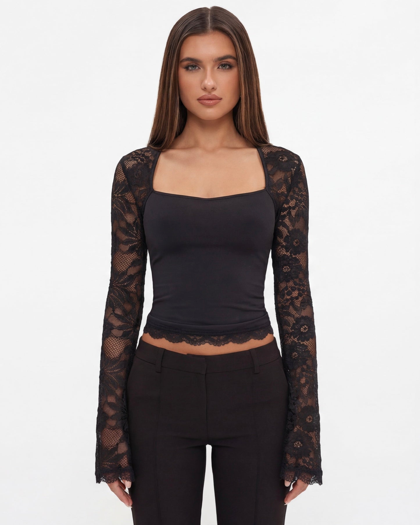 Top à manches longues Lace Affair