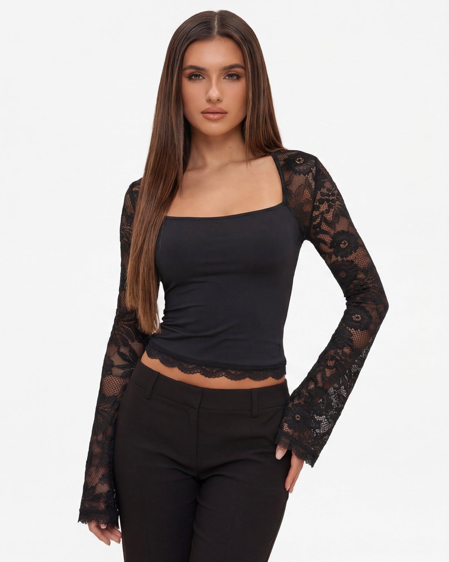 Top à manches longues Lace Affair