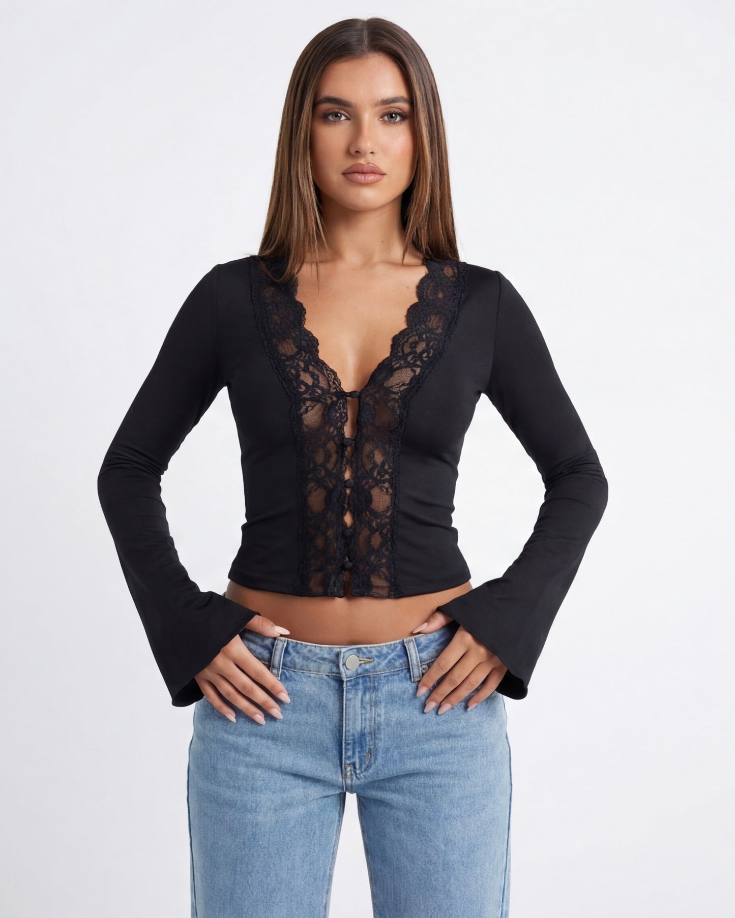 Haut à Manches Longues Lace Muse