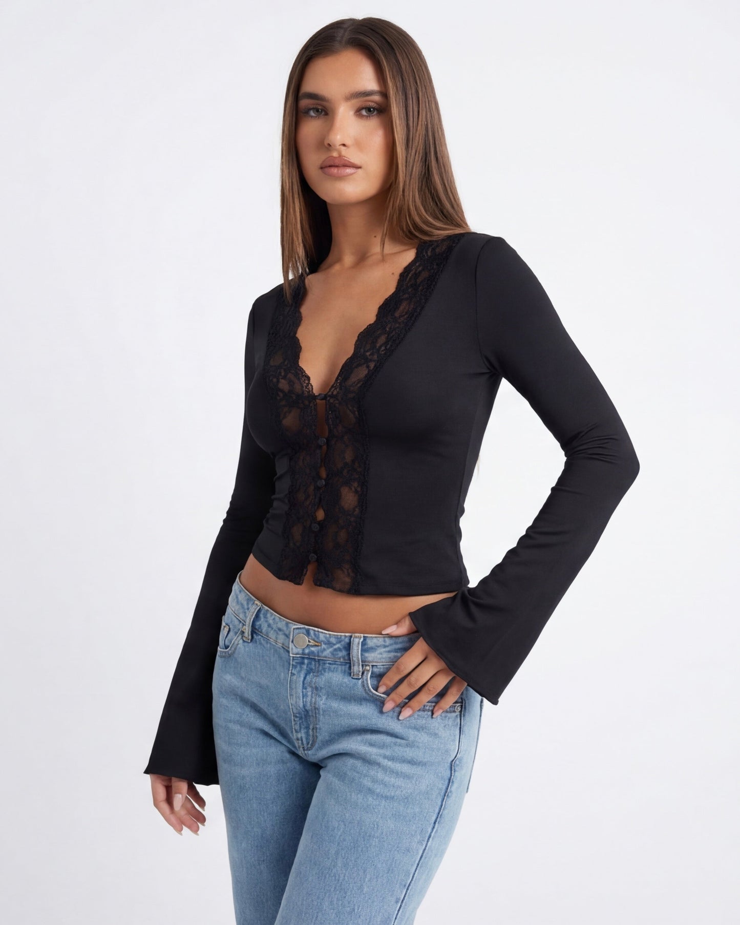 Haut à Manches Longues Lace Muse