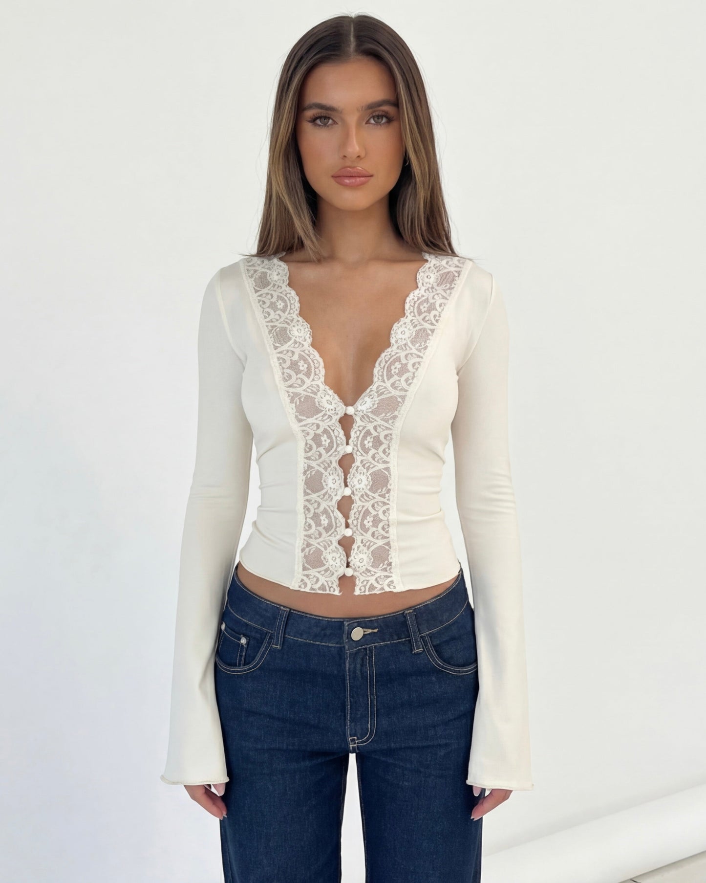 Haut à Manches Longues Lace Muse